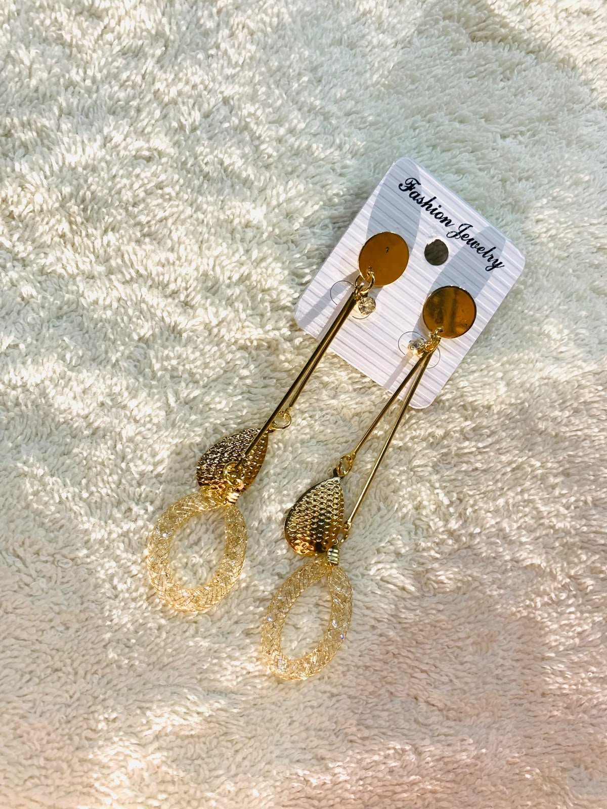 Golden Infinity Drop Earrings