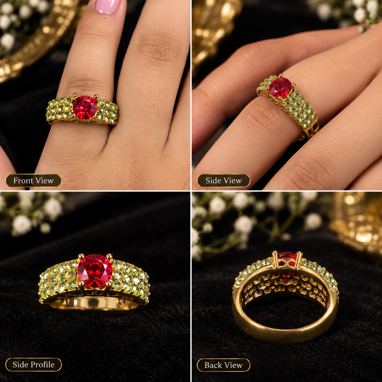 Ruby and Peridot Ring