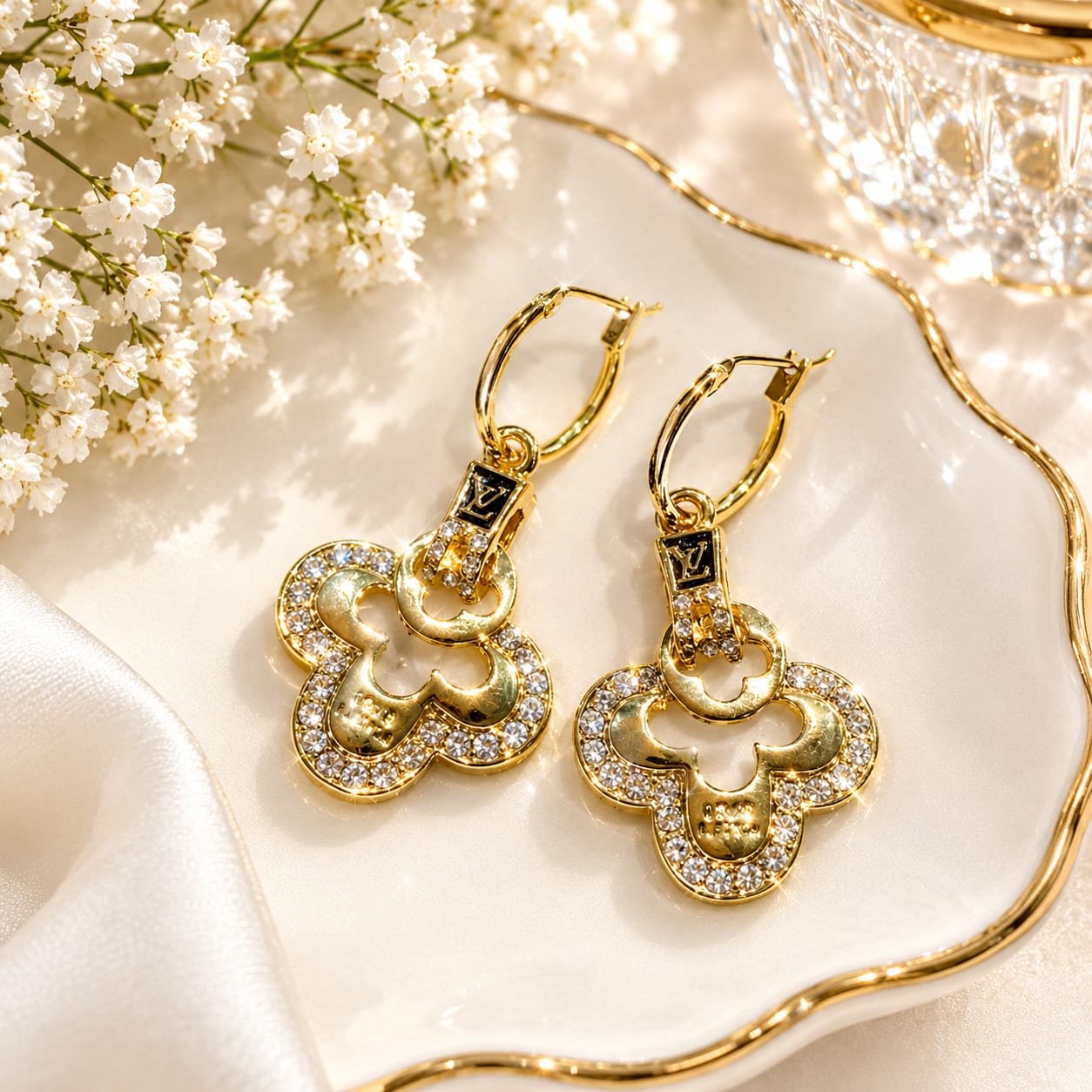 LV-Inspired Elegant Earrings