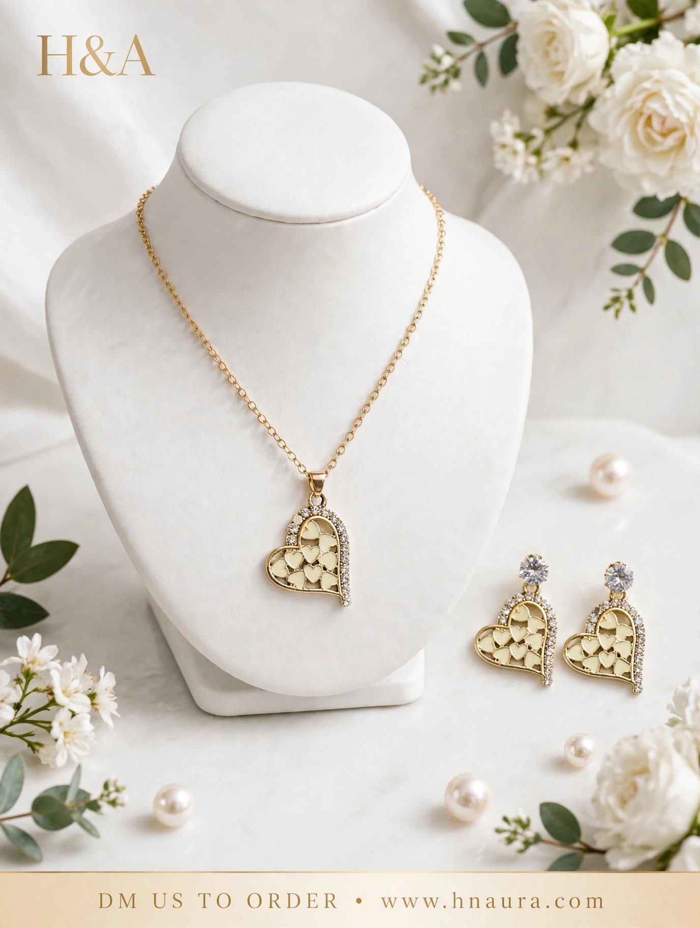 Cream Heart Set